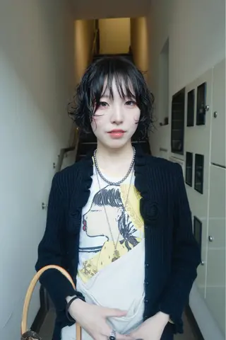 ショート ぱる/透明感カラー パーマ/カットのヘアスタイル