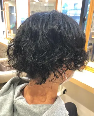 ショート パーマ メンズ 低ダメージ施術/ 🐮牛木 史裕🐮のヘアスタイル