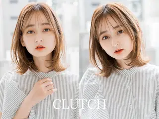 ミディアム CLUTCH博多 RIHOのヘアスタイル