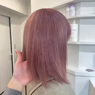 セミロング カラー グレージュ/ベージュ 🎀momo🎀のヘアスタイル