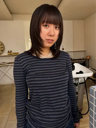 セミロング 今泉/kai🐇ボブ 似合わせカットのヘアスタイル