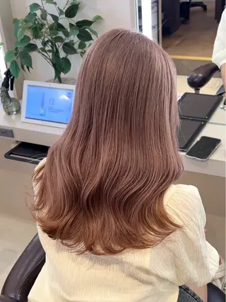 セミロング カラー パーマ/ハイトーン /吉田眞のヘアスタイル