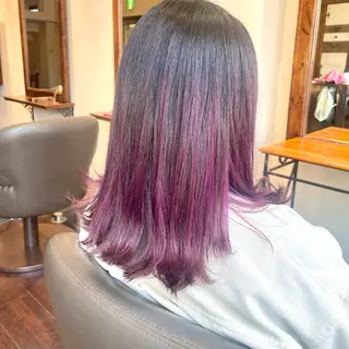 セミロング カラー roost 優のヘアスタイル