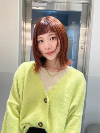 ショート カラー ヘアアレンジ satsuki 暖色・ブラウンカラーのヘアスタイル