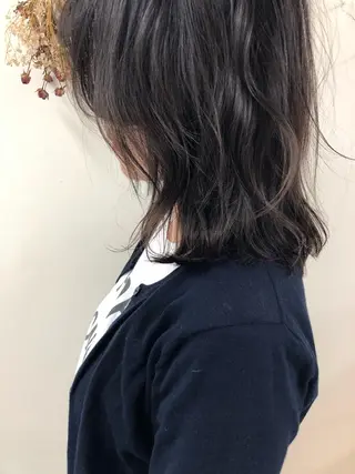 セミロング カラー タナカ タクヤのヘアスタイル