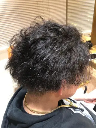 ミディアム パーマ メンズ レイヤー×ヘッドスパ *保田遥*のヘアスタイル