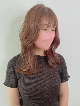 セミロング 岐阜1番韓国ヘア/ 星羅/23°のヘアスタイル