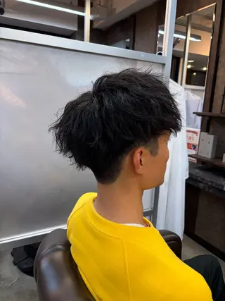 ショート パーマ メンズ メンズパーマ特化 カバヤマ　リョウのヘアスタイル