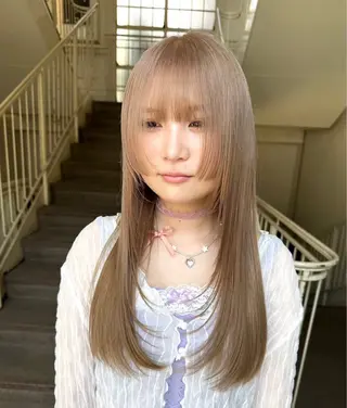 ロング カラー ピンク🎀/艶カラー /SAKURA🎀のヘアスタイル