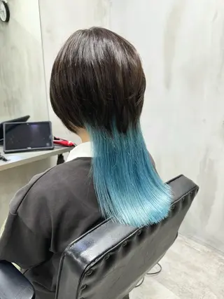 ミディアム カラー ヘアアレンジ S.BLOOM 川崎 翔哉のヘアスタイル