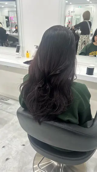 ロング カラー パーマ ヘアアレンジ メンズ キッズ 盛れ韓国ハイトーン 🎀Himari🎀のヘアスタイル