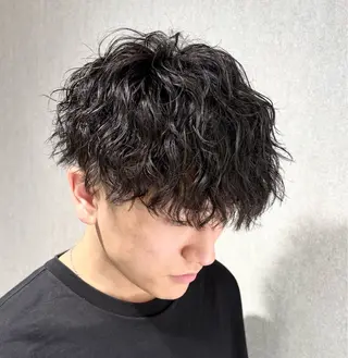 ショート パーマ メンズ 【メンズ特化】 池田大成✂︎のヘアスタイル