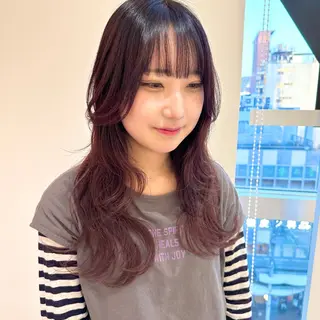ロング カラー レイヤー/ウルフ/ ハイトーンchimiのヘアスタイル