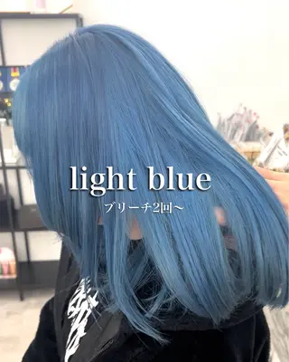 ミディアム カラー 透明感ハイトーン特化 /ケアブリーチ/莉駒のヘアスタイル