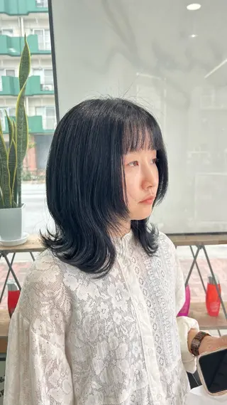 ミディアム カラー sita stylist　あみのヘアスタイル