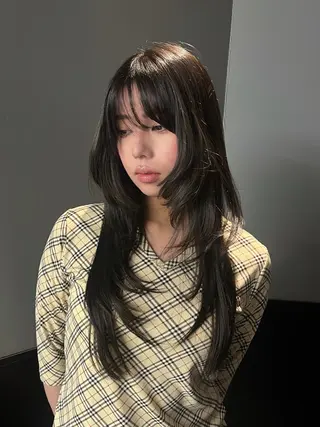 ロング ハッシュカット/ ハイトーン☻miyuのヘアスタイル