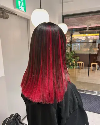 セミロング カラー 薄田 珠美のヘアスタイル