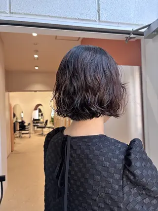 ショート パーマ ボブ 西宮北口/みなみのヘアスタイル