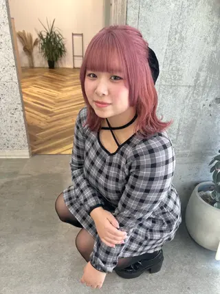 ミディアム カラー Ayaka🩰🎀 ガーリー/暖色♡のヘアスタイル