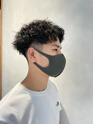 ショート パーマ メンズ 若林 良のヘアスタイル