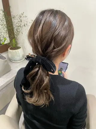 ロング 韓国風パーマ/ヘア セット/店長みづきのヘアスタイル