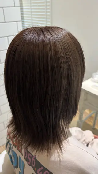 ミディアム カラー 似合わせ 顔周りYUUGAのヘアスタイル