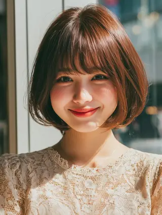 ショート ✨透明感カラー✨ ☘️くすみカラー☘️のヘアスタイル