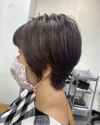 ショート カラー 髪質改善/白髪ぼかし SHIONのヘアスタイル