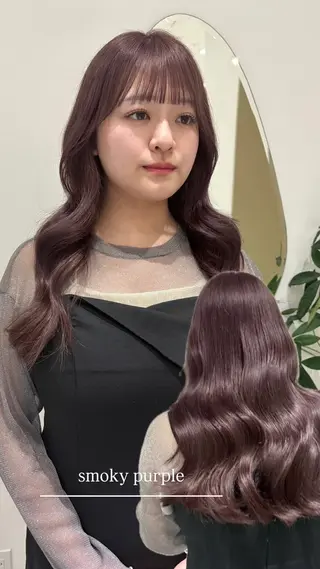 セミロング カラー nakahara madokaのヘアスタイル