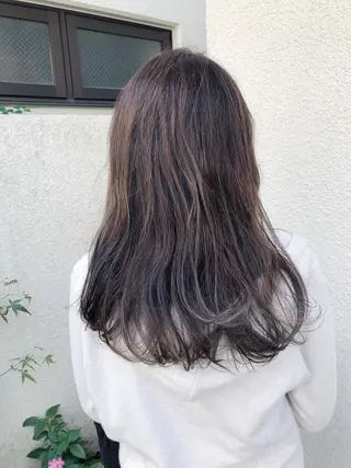 ミディアム カラー パーマ ヘアアレンジ 【白髪ぼかし 専門GBG】自由が丘のヘアスタイル
