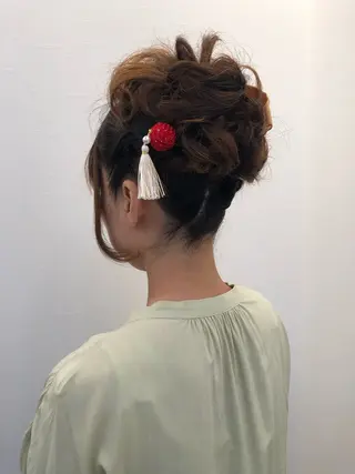 ヘアアレンジ ツノガイ エリのヘアスタイル