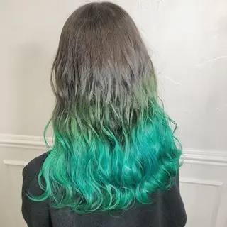 ロング カラー ヘアアレンジ メンズ キッズ 💟Chloe原宿店 🩶ハイトーンのヘアスタイル
