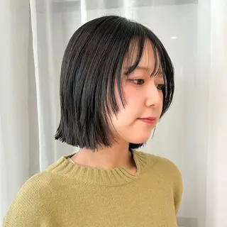 ミディアム ボブレイヤー/ ブリーチ/miyuuのヘアスタイル