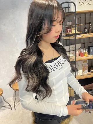 ロング カラー 福西 洋斗のヘアスタイル