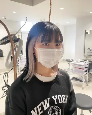 ミディアム カラー stylist トモヤのヘアスタイル