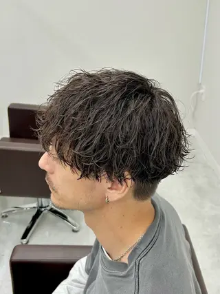 ミディアム パーマ メンズ 🏁メンズパーマ/ RYOYAのヘアスタイル