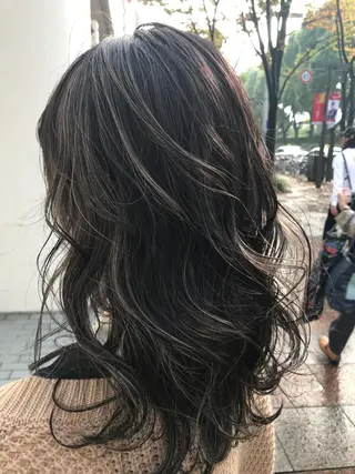 ロング カラー 三代 ゆりあのヘアスタイル
