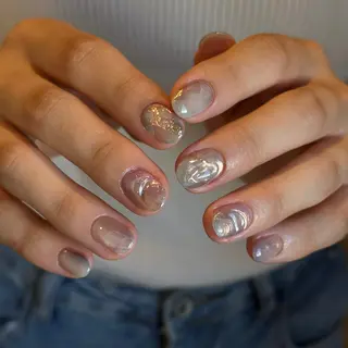 ショート カラー パーマ ヘアアレンジ メンズ キッズ ネイル マツエク・マツパ アイブロウ ar. harajukuのネイルデザイン