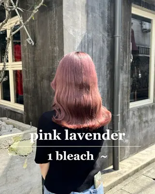 セミロング カラー 💖kellys green💖のヘアスタイル