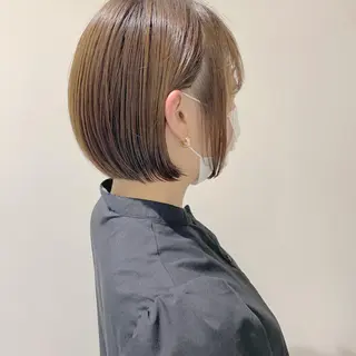 ショート レイヤー/韓国/ボブ 縮毛矯正/畠中ケントのヘアスタイル