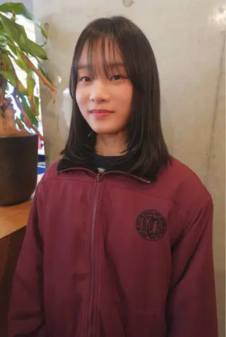 ミディアム カラー momo /ボブ/パーマのヘアスタイル