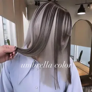 セミロング カラー 💜ハイトーン💛 マジカルかいちゃんのヘアスタイル