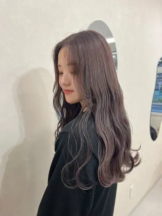 ロング カラー 長山 茉白のヘアスタイル