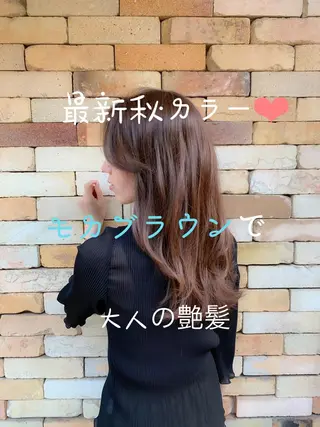 ロング カラー パーマ 前髪/ハイライト得意 安西駿一　【銀座】のヘアスタイル