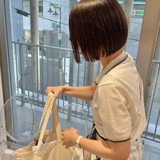 ショート 抜け感ボブ×パーマ ｜kazaneのヘアスタイル