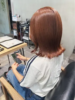 ミディアム カラー レイヤー/ショート chere狭山のヘアスタイル