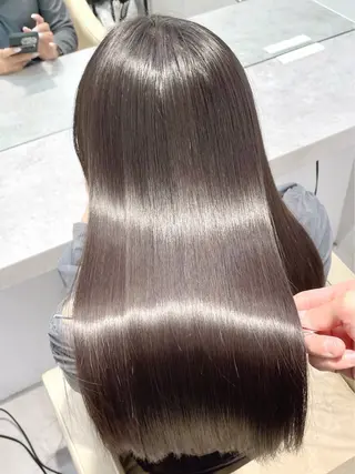 ロング 美髪改善ストレート/ 植村友哉のヘアスタイル