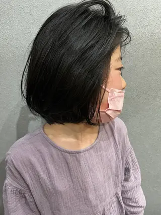 ショート カラー パーマ ヘアアレンジ メンズ キッズ ネイル マツエク・マツパ アイブロウ 久木原 ゆりのヘアスタイル