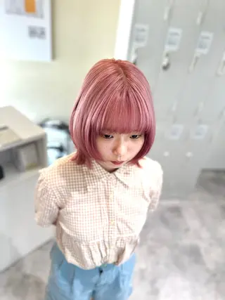 ミディアム カラー opus 店長大和 レイヤー/赤み消しのヘアスタイル