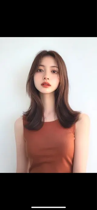 ミディアム カラー 縮毛矯正 特化生田のヘアスタイル